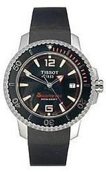 Tissot Men's Black Dial 3-Hand Date Black Rubber Strap Watch T19149152