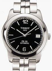 Tissot PR 50 Men's Black Dial 3-Hand Date Silver tone Steel Watch T34148352