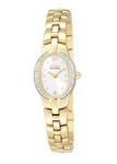 Citizen Eco-Drive Silhouette Diamond Womens Watch - Stainless - Gold-Tone